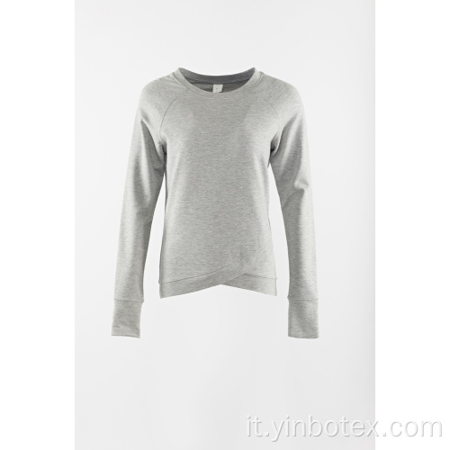 Pullover da allenamento grigio lavorato a maglia